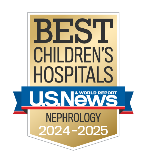 Best Children's Hospital by U.S. News & World Report Nephrology 2021-2 Badge