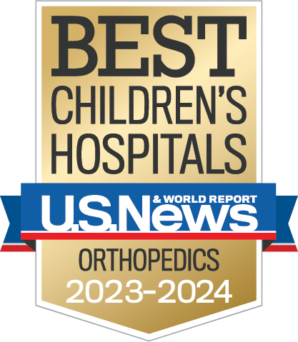 Best Children's Hospital by U.S. News & World Report Orthopedics 2021-2 Badge