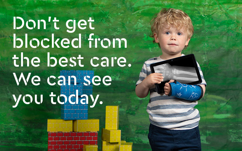 Rory playing with blocks.