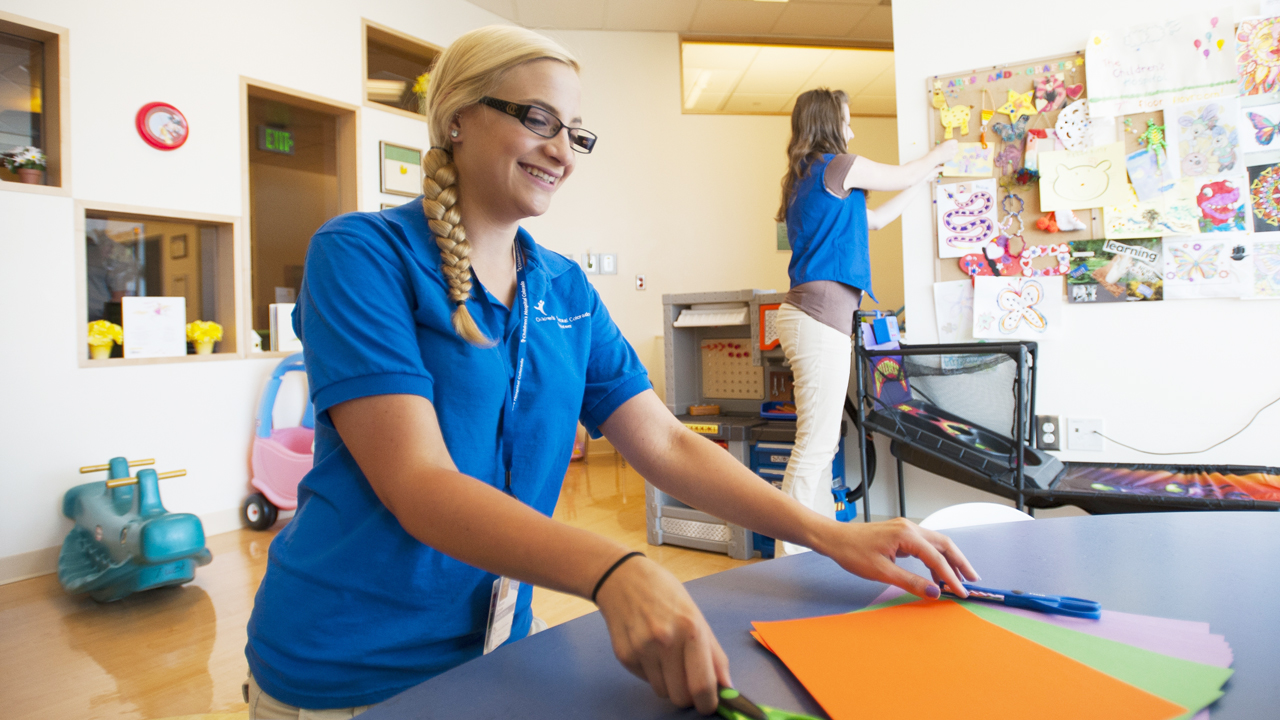 A group of junior volunteers at Children's Hospital Colorado.