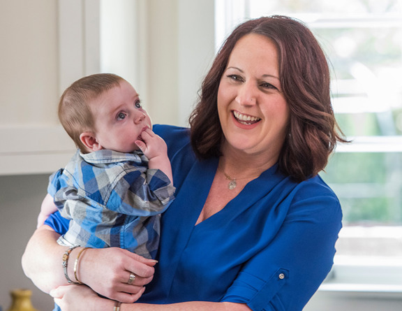 Kara holds her son Jaxon, who has hypoplastic left heart syndrome.