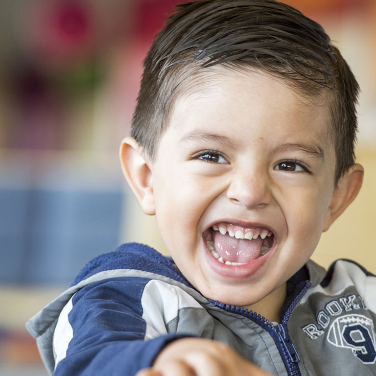 Close up of a smiling kid