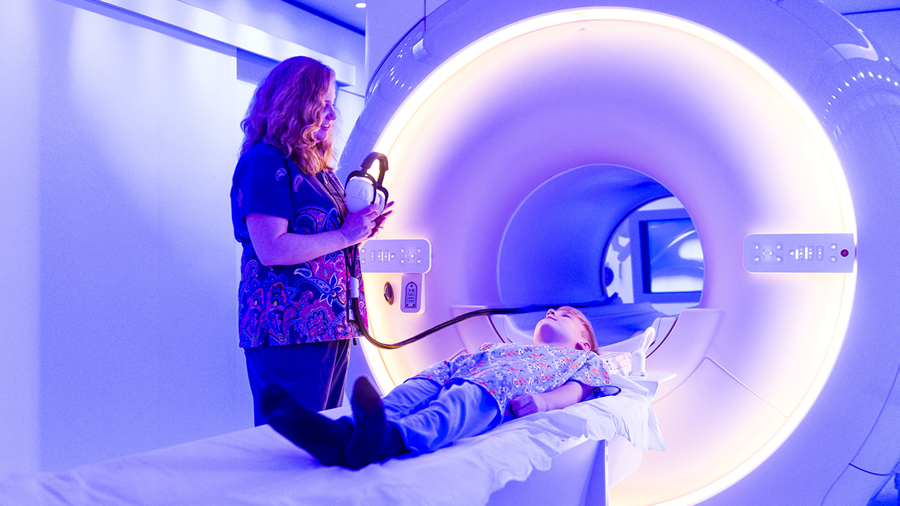 Patient and MRI technician at Children’s Hospital Colorado