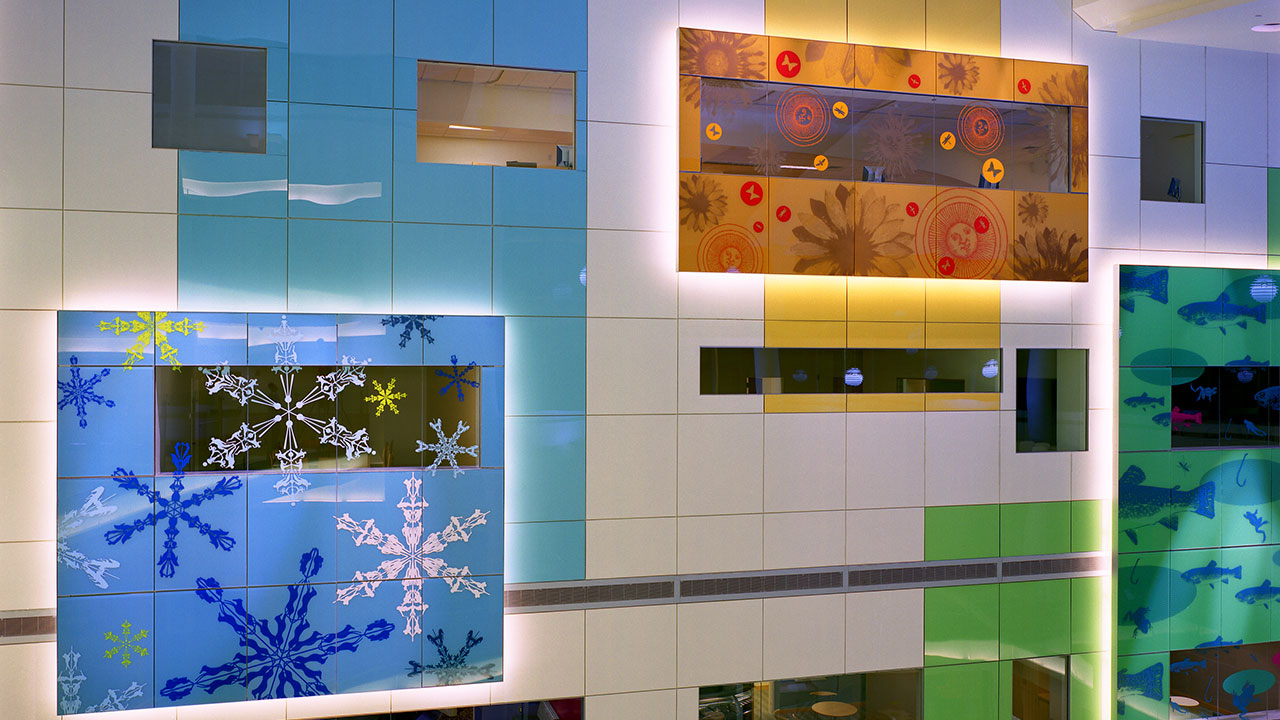 Atrium artwork on the Anschutz Medical Campus