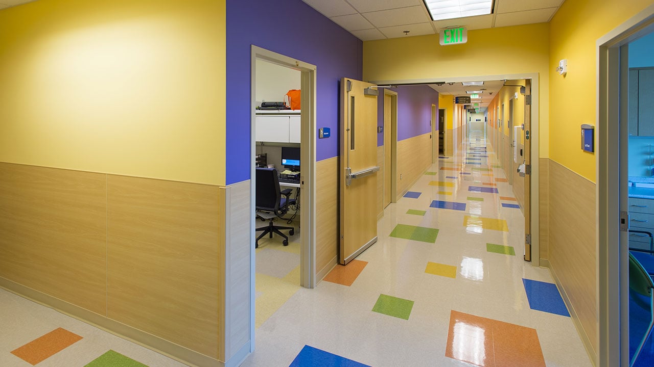 Exam hallway at Children's Colorado at Briargate