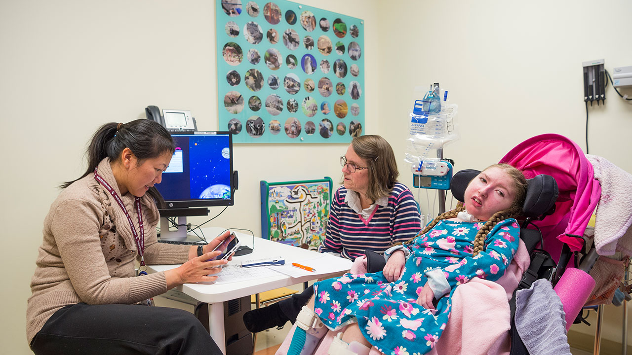 Doctor with family at Children's Colorado in the Briargate neighborhood