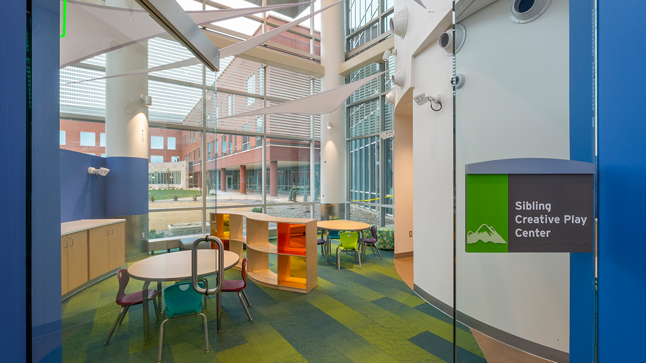 Entrance to the Sibling Creative Play Center at Children's Hospital Colorado, Colorado Springs