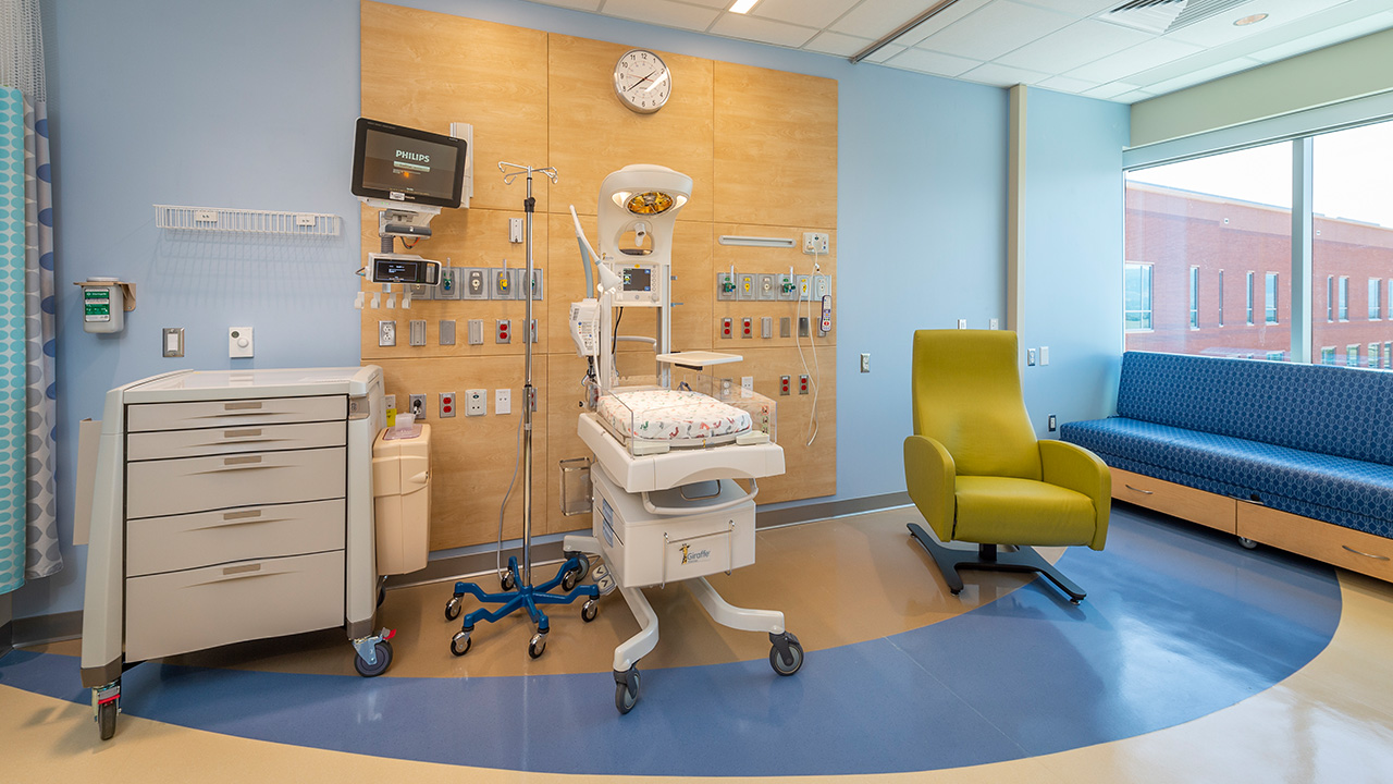 Children's Hospital Colorado, Colorado Springs NICU patient room