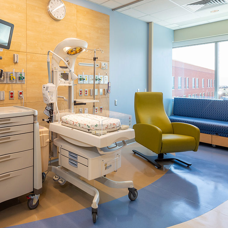 NICU patient room at Children's Hospital Colorado, Colorado Springs