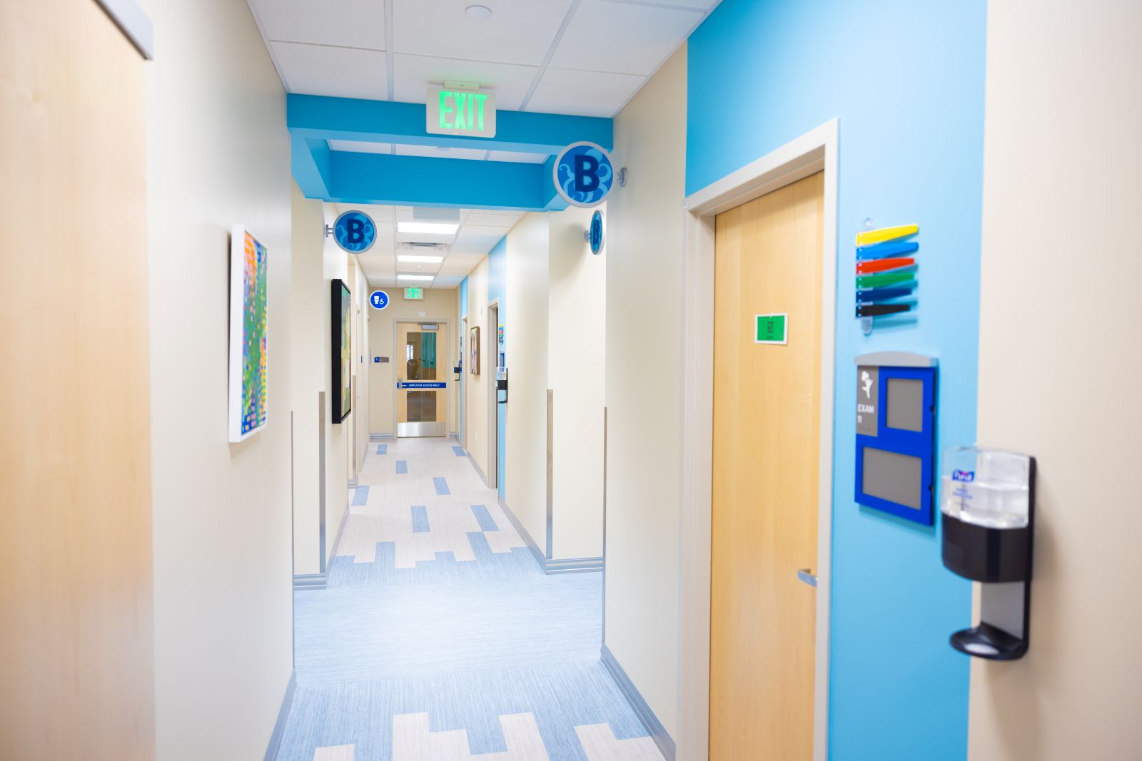 Indoor hallway of hospital 