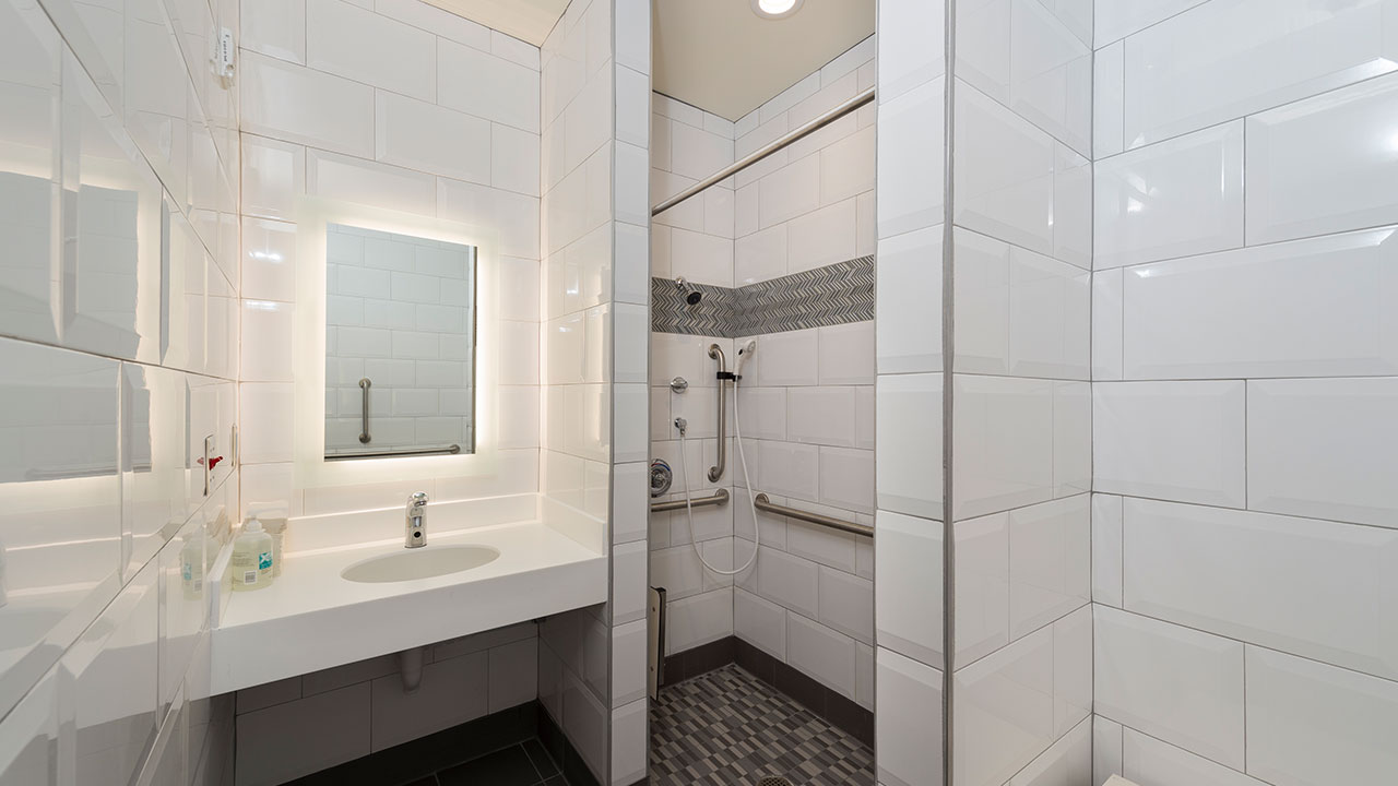 Guest bathroom in the Family Resource Center