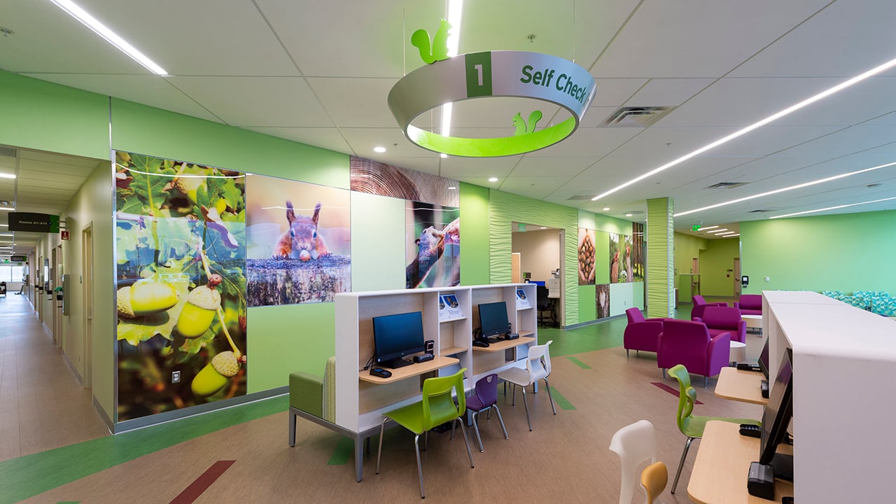 North Campus first floor clinic waiting area