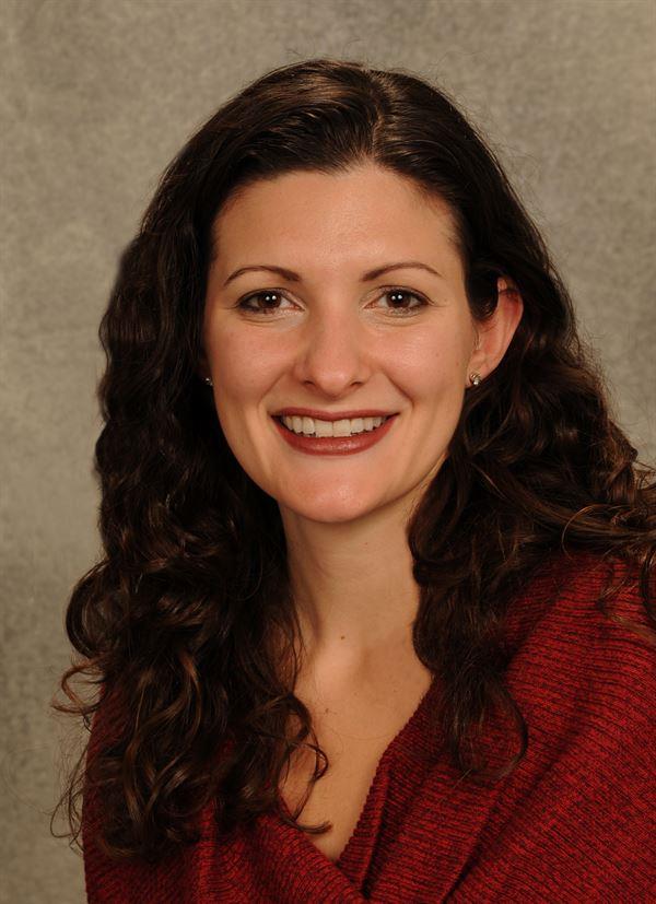 doctor danielle soranno md childrens hospital colorado kidney center long dark brown hair red sweater smiling headshot  