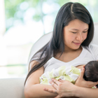 Mother breastfeeding her baby.