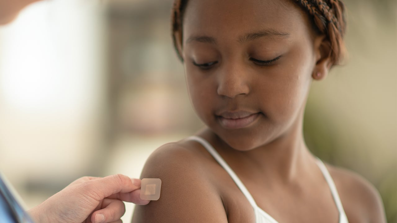 Child getting a shot