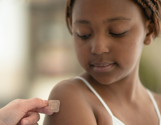 Child getting a shot